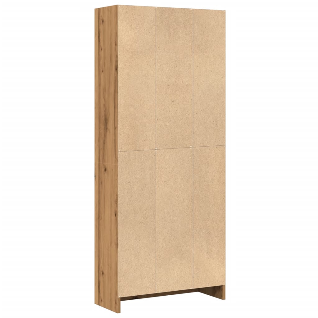Bokhylle artisan eik 60x24x143 cm konstruert tre