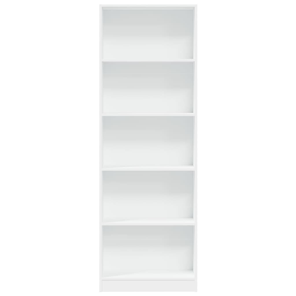 Bokhylle Hvit 60x24x176 cm