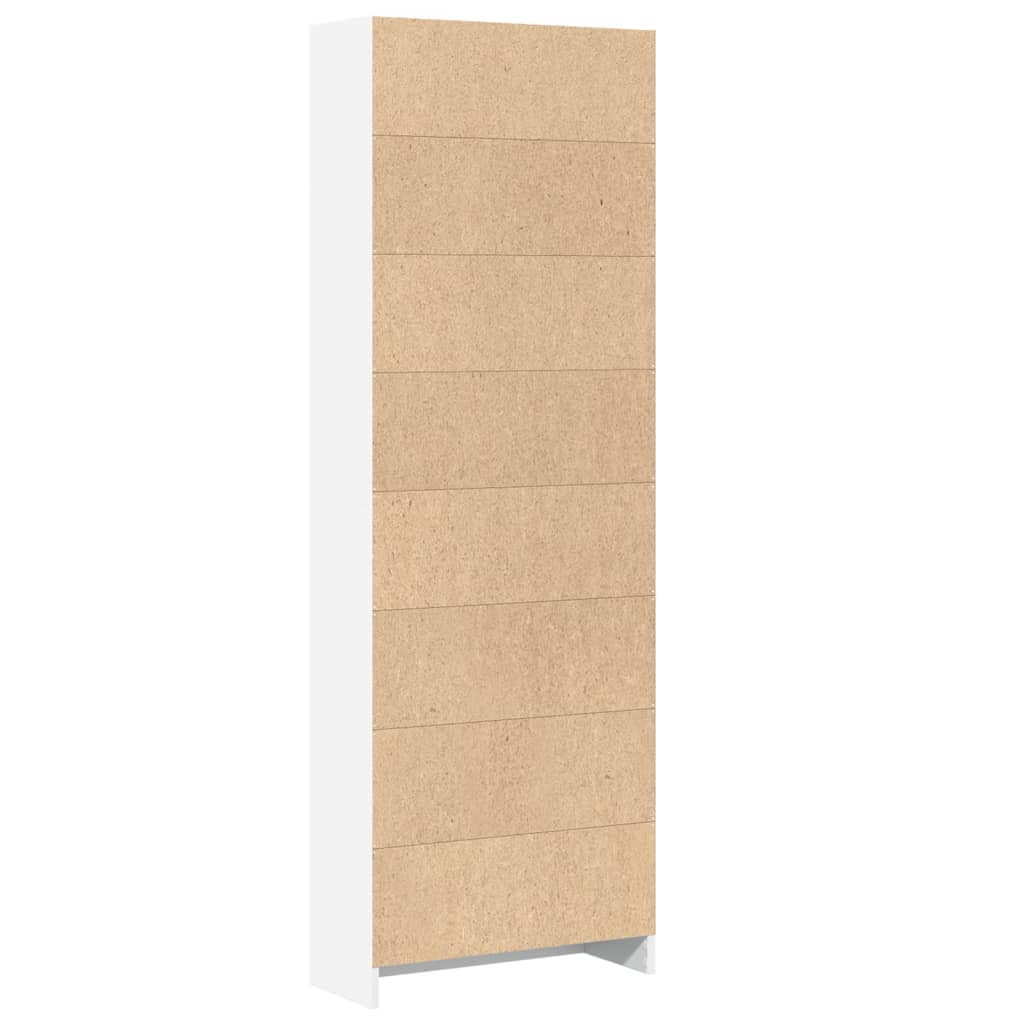 Bokhylle Hvit 60x24x176 cm