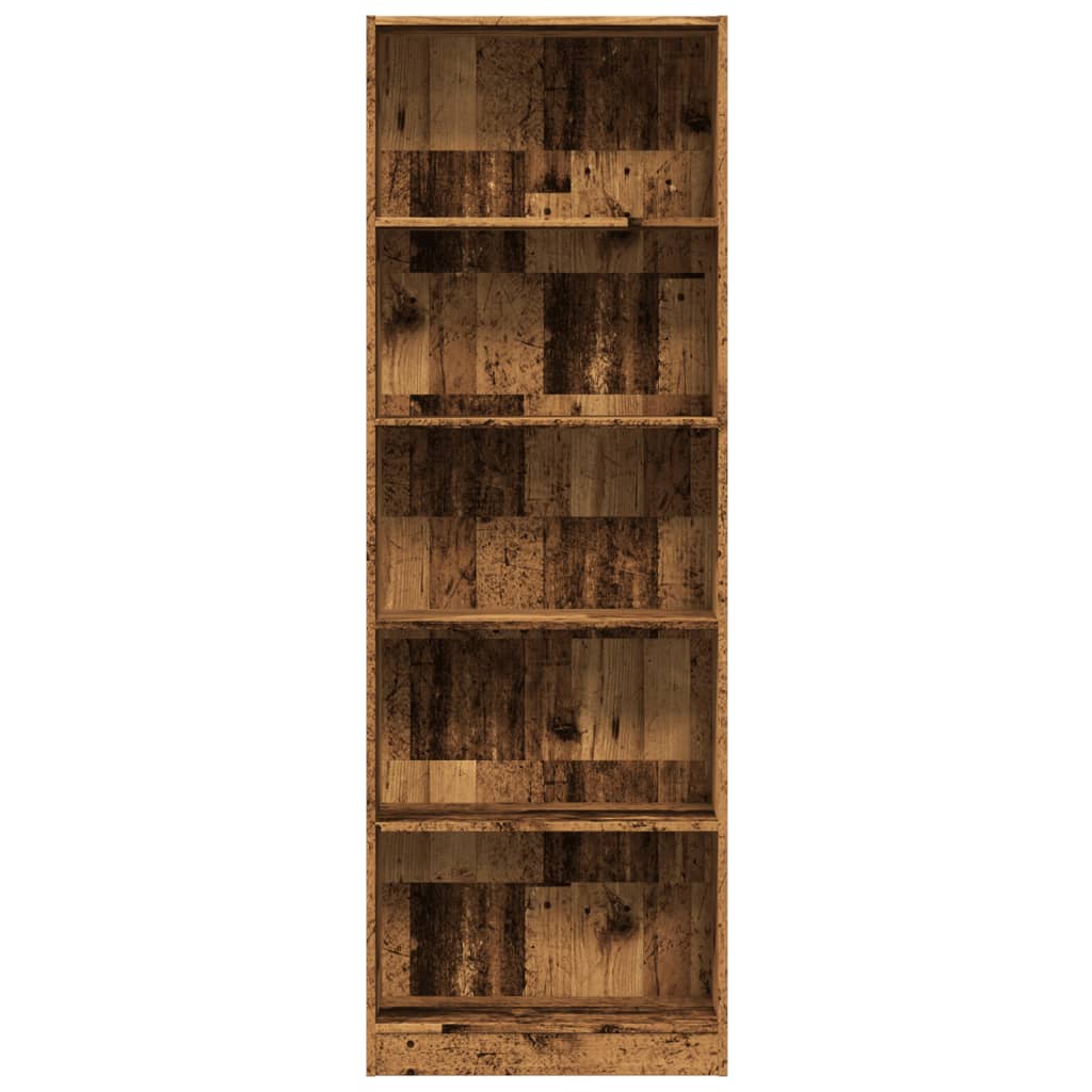 Bokhylle Gammelt Tre 60x24x176 cm