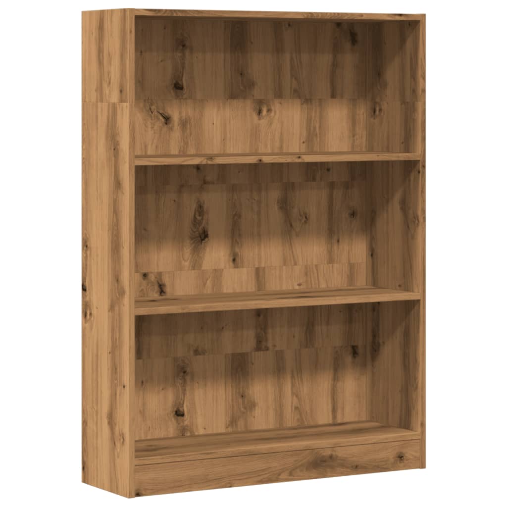 Bokhylle artisan eik 80x24x109 cm konstruert tre