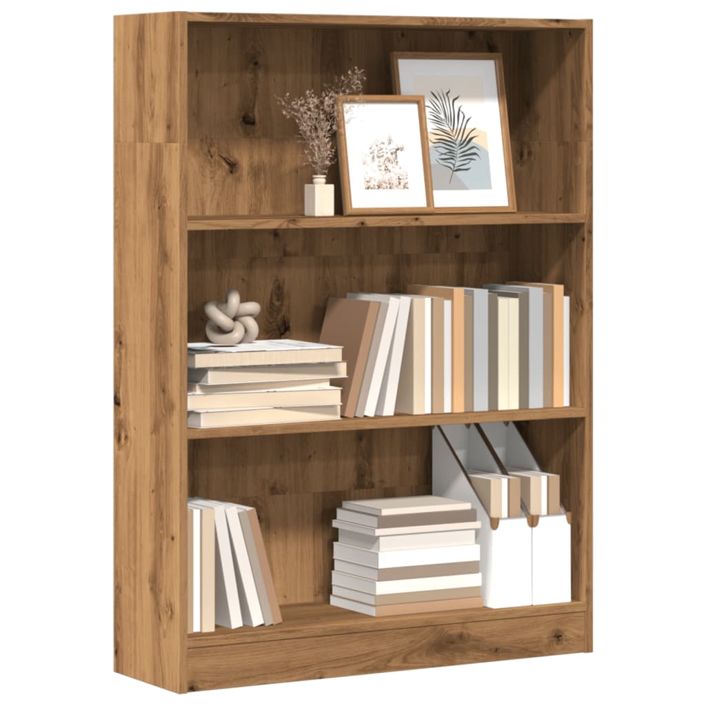 Bokhylle artisan eik 80x24x109 cm konstruert tre