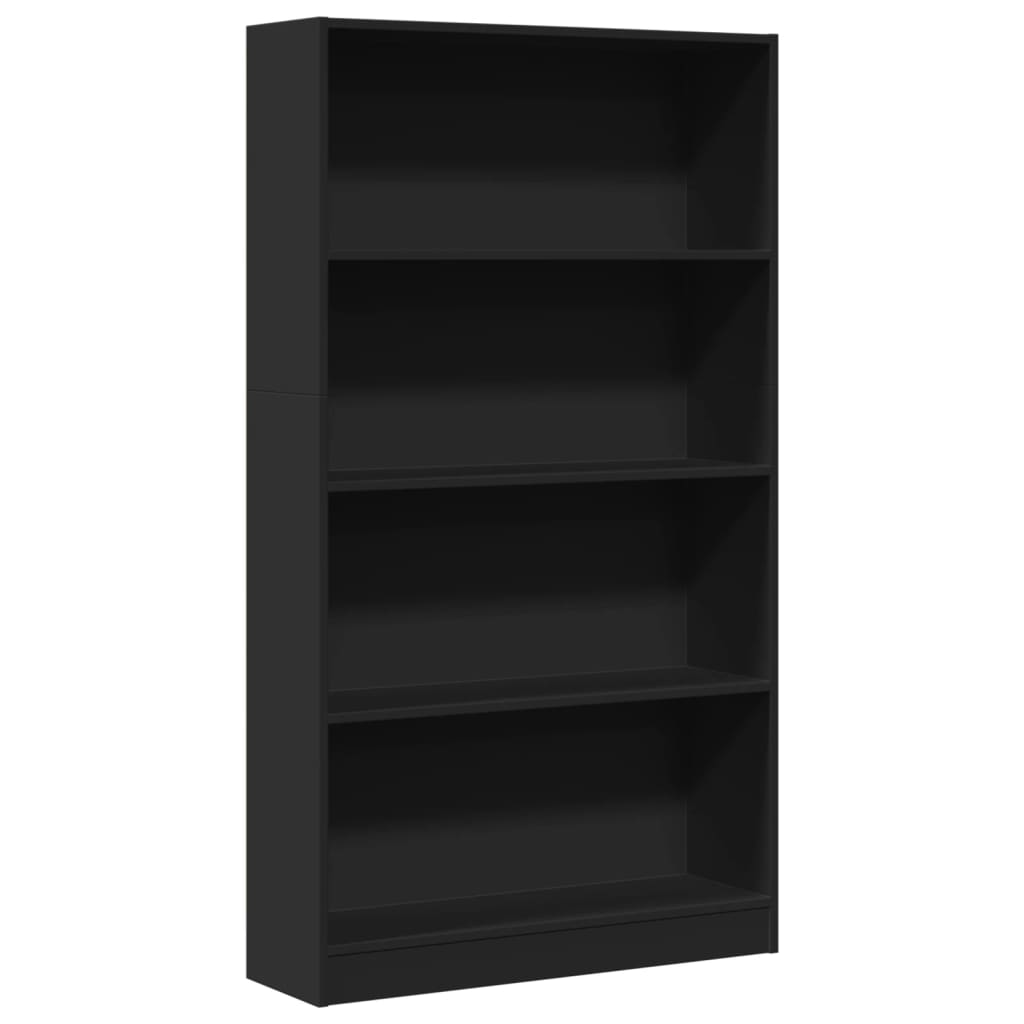 Bokhylle Svart 80x24x143 cm