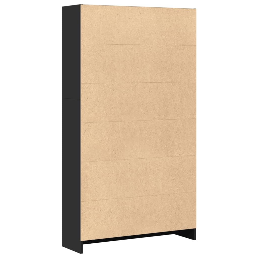 Bokhylle Svart 80x24x143 cm
