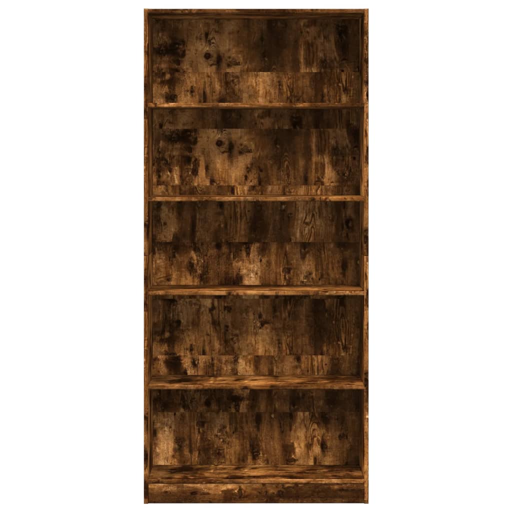 Bokhylle Røkt Eik 80x24x176 cm