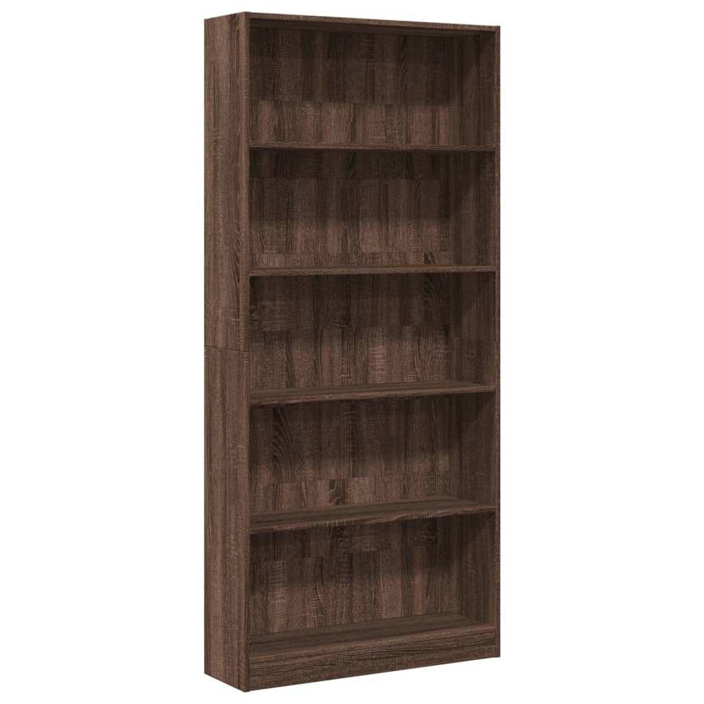 Bokhylle Brun Eik 80x24x176 cm