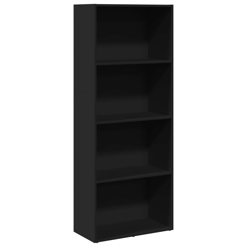 Bokhylle Svart 60x30x152 cm