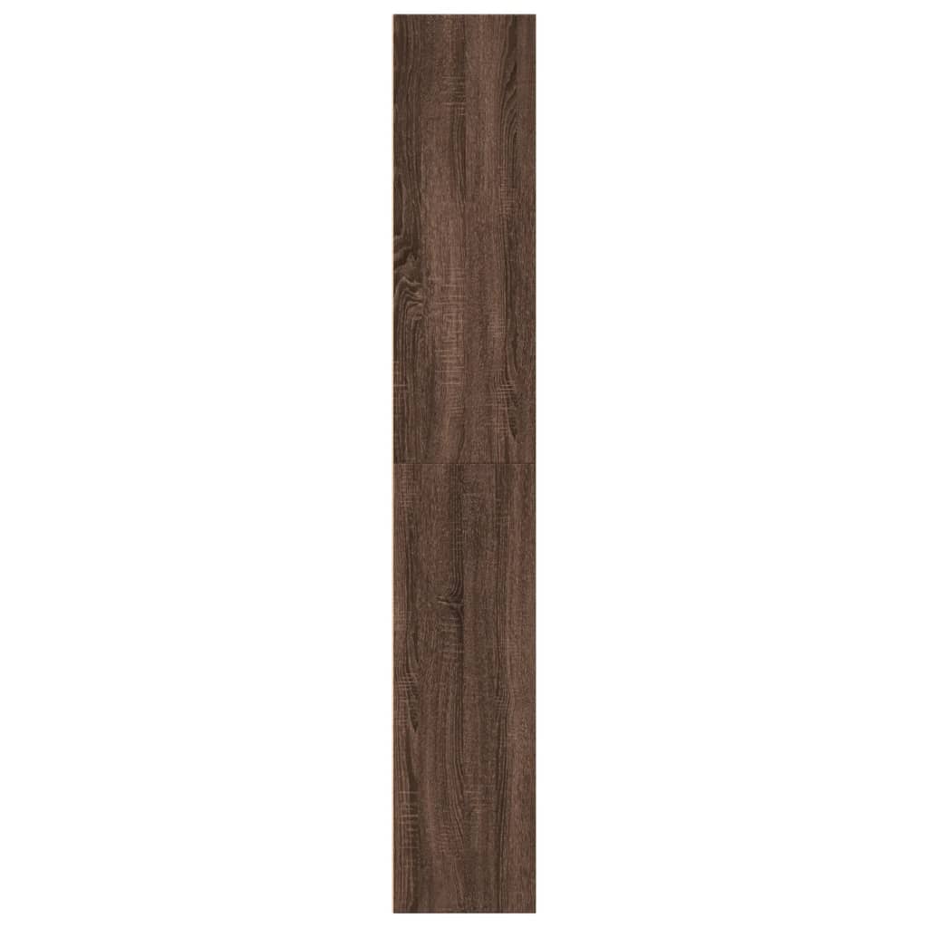 Bokhylle brun eik 60x30x189 cm konstruert tre