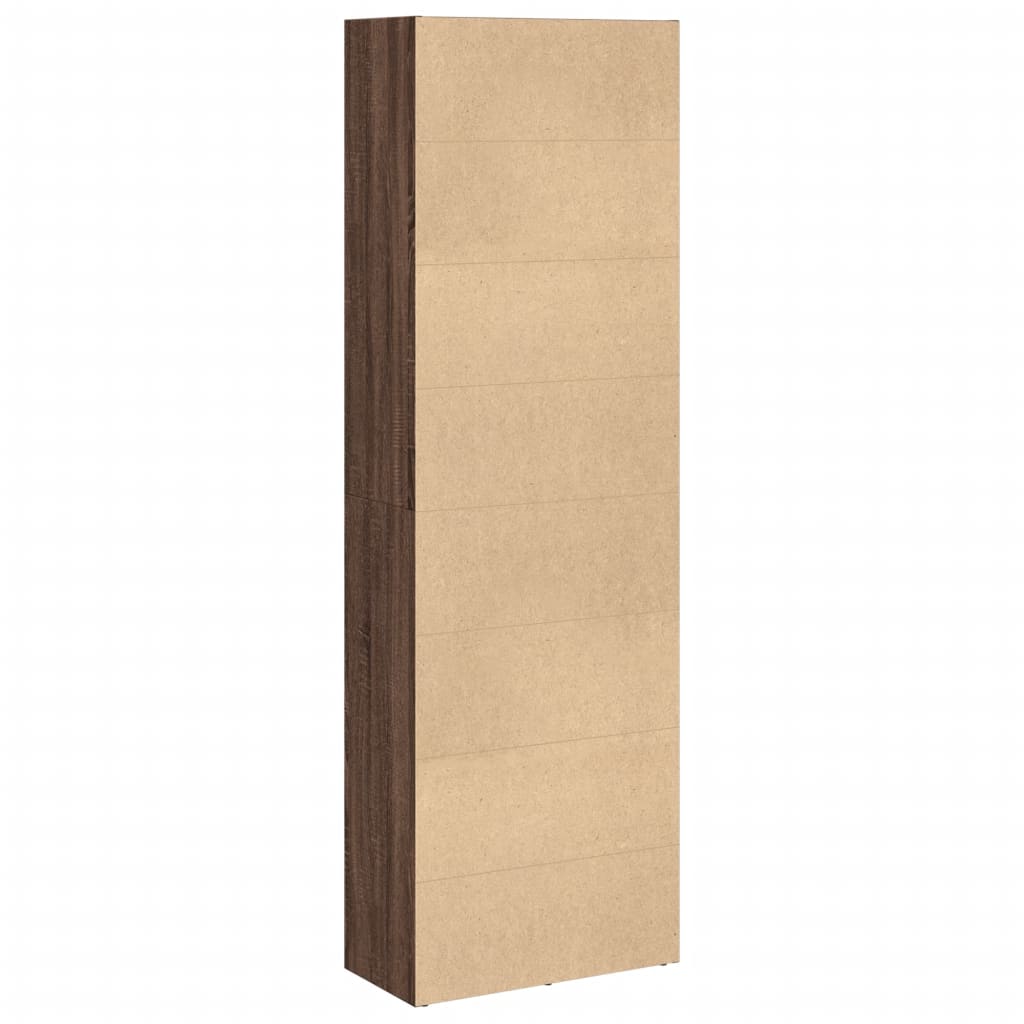 Bokhylle brun eik 60x30x189 cm konstruert tre