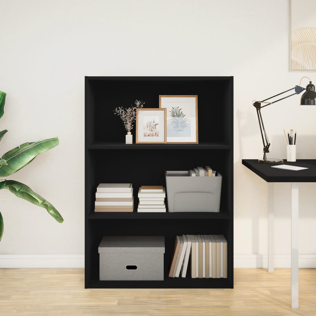 Bokhylle Svart 80x30x114 cm