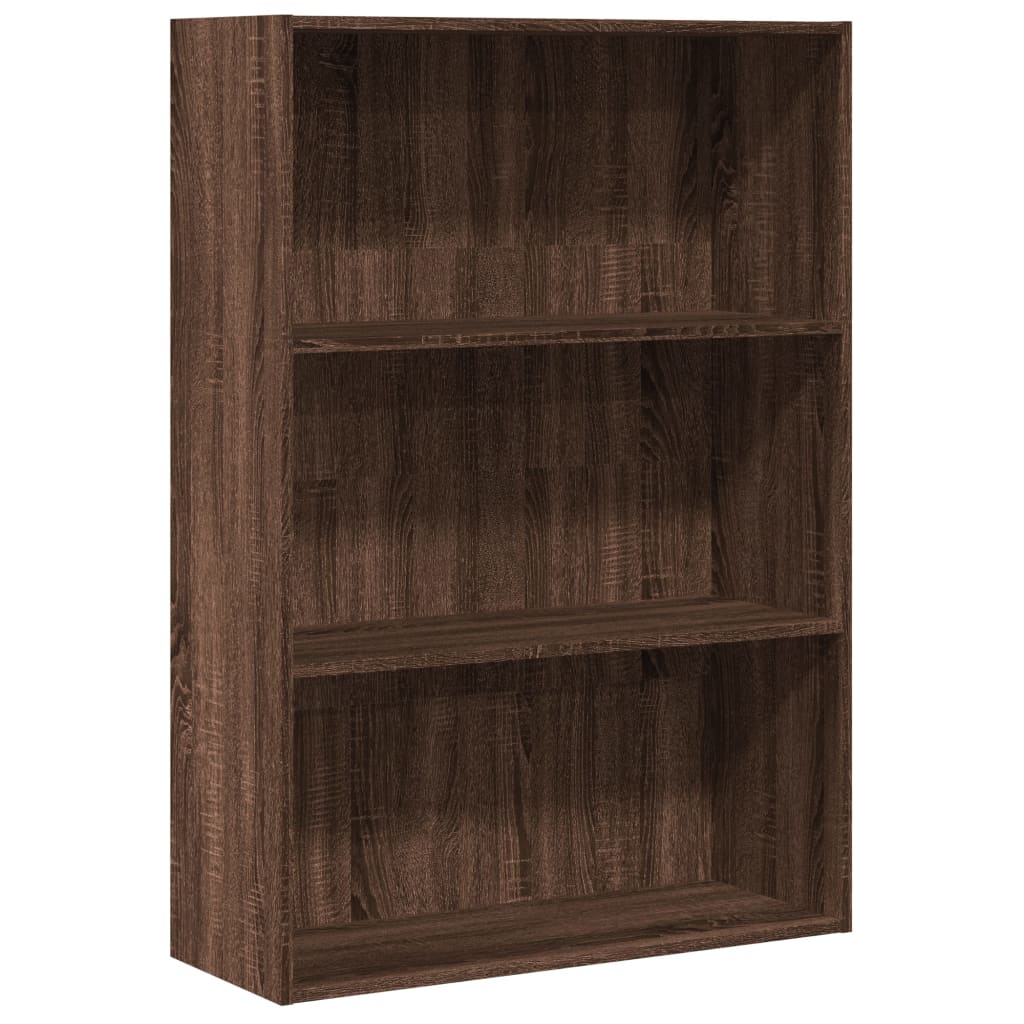 Bokhylle brun eik 80x30x114 cm konstruert tre