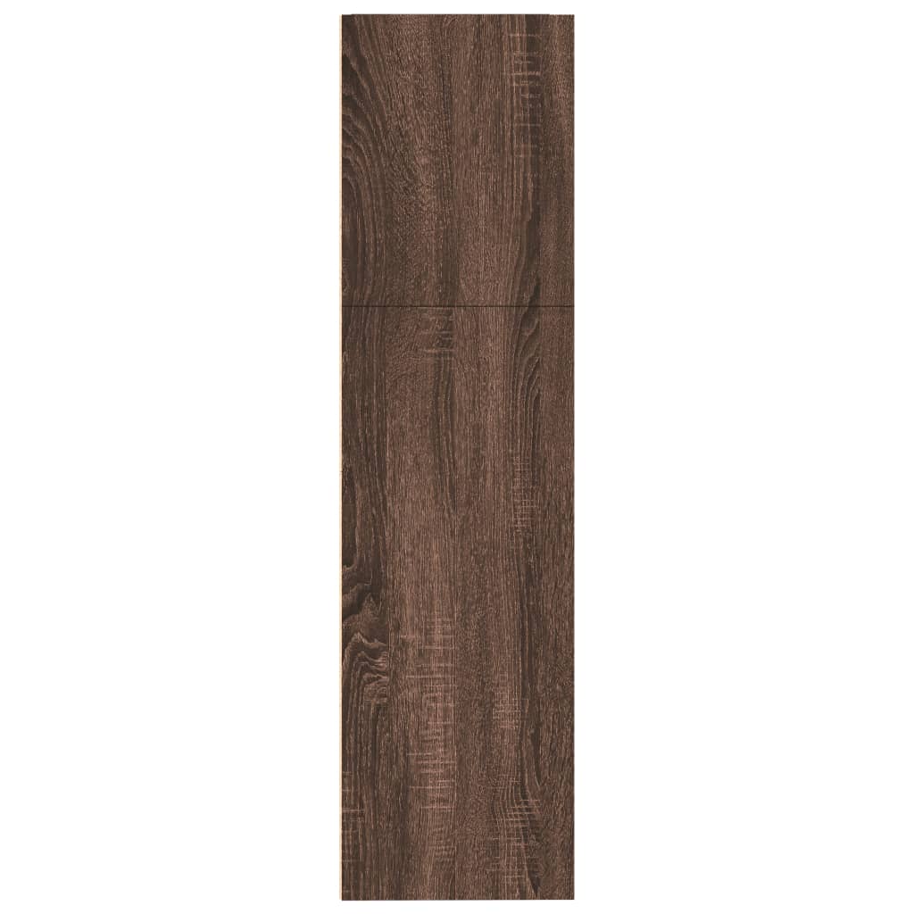 Bokhylle brun eik 80x30x114 cm konstruert tre