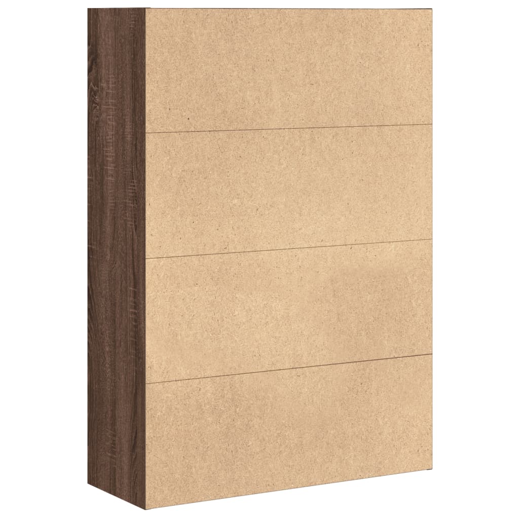 Bokhylle brun eik 80x30x114 cm konstruert tre