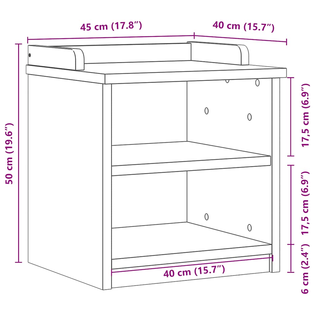 Sittebenk Gangbenk SANDNES 45x40x50 cm heltre furu
