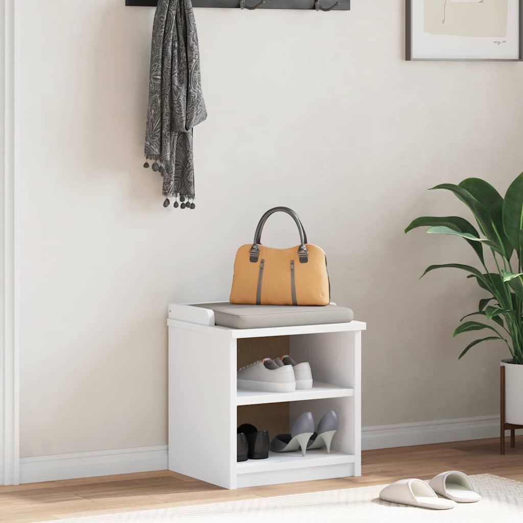 Sittebenk Gangbenk SANDNES Hvit 45x40x50 cm heltre furu