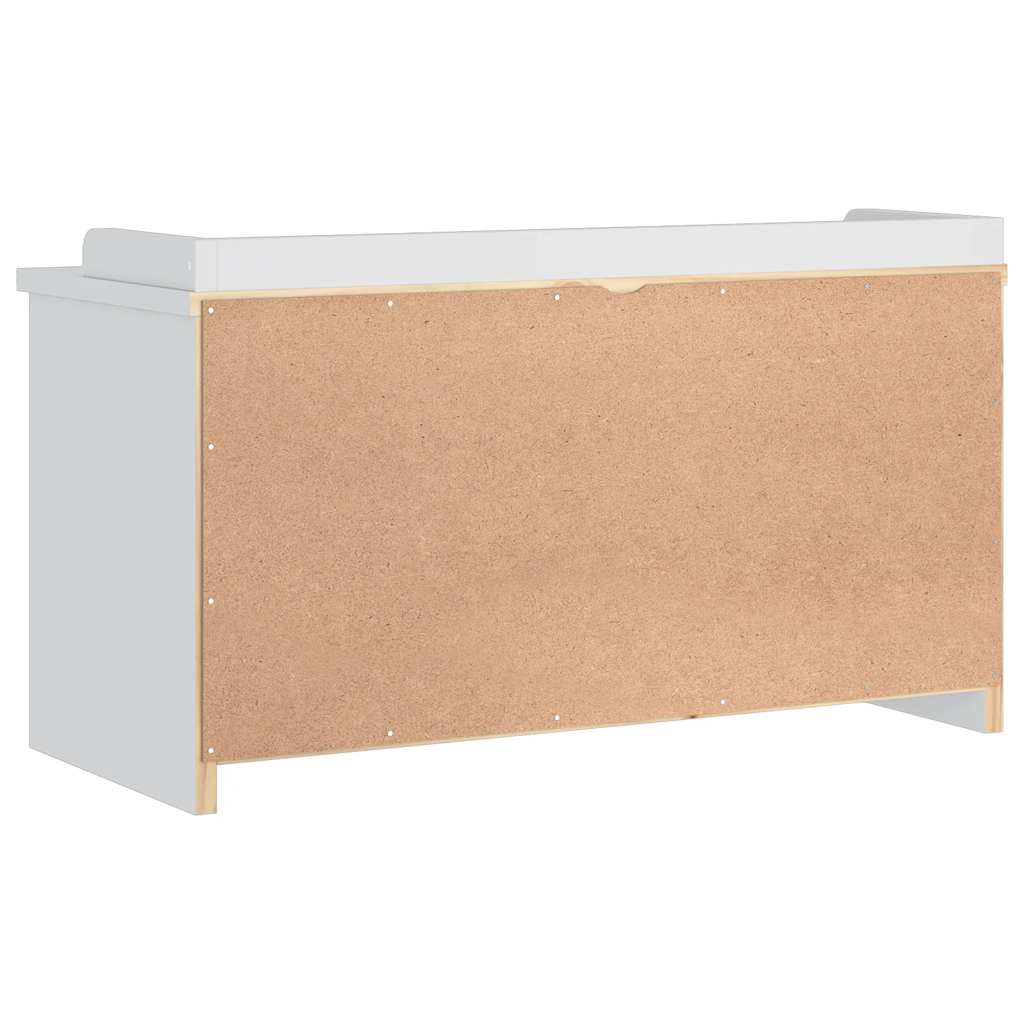 Sittebenk Gangbenk SANDNES Hvit 87x40x50 cm heltre furu