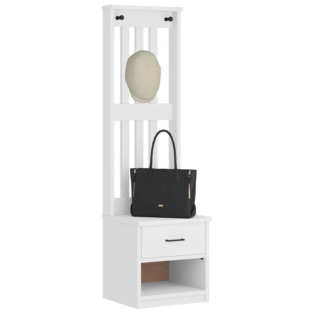 Hallmøbel Halltre SANDENS Hvit 45x40x159,5 cm heltre furu