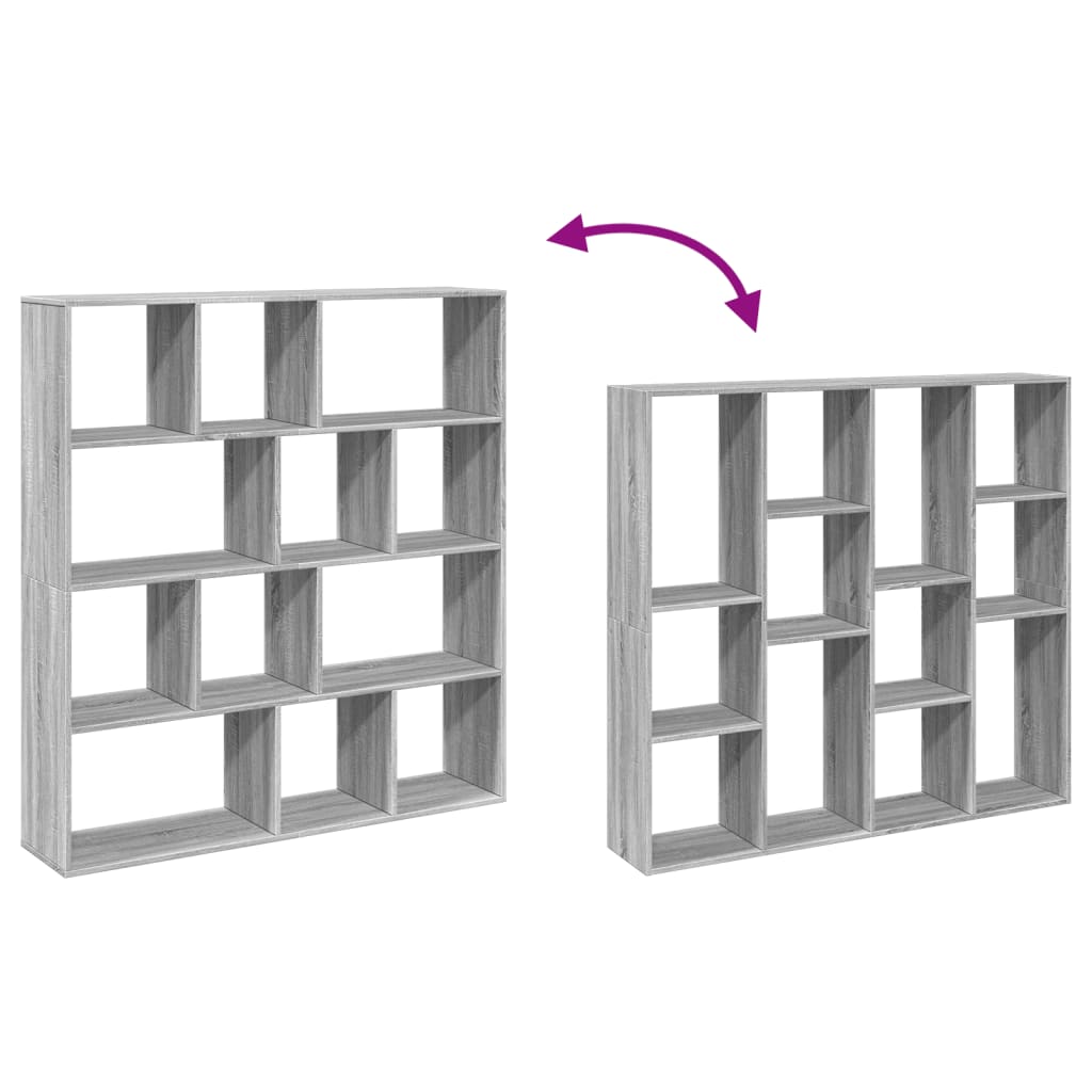 Bokhylle Sonoma Grå 132x29x141,5 cm