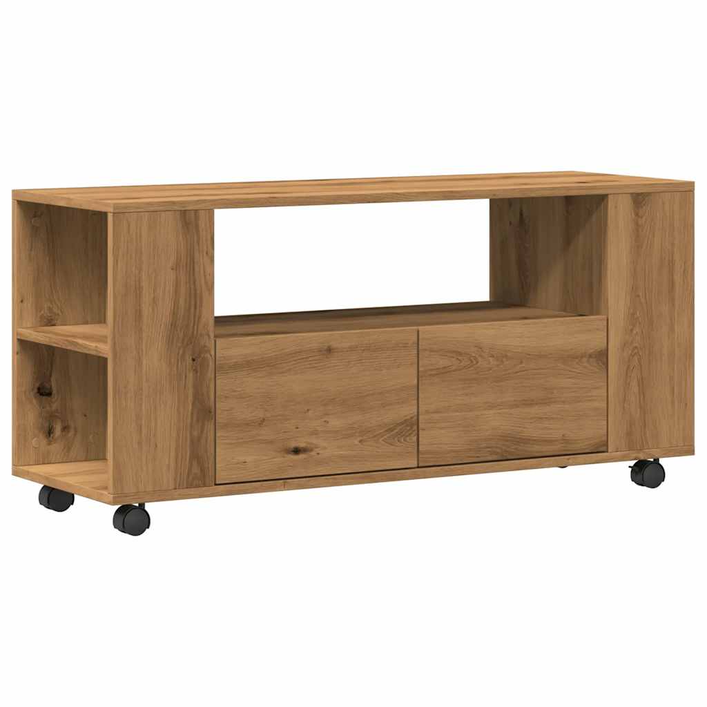 TV-Møbel Artisan Eik TV-benk med hjul 102x34,5x43 cm