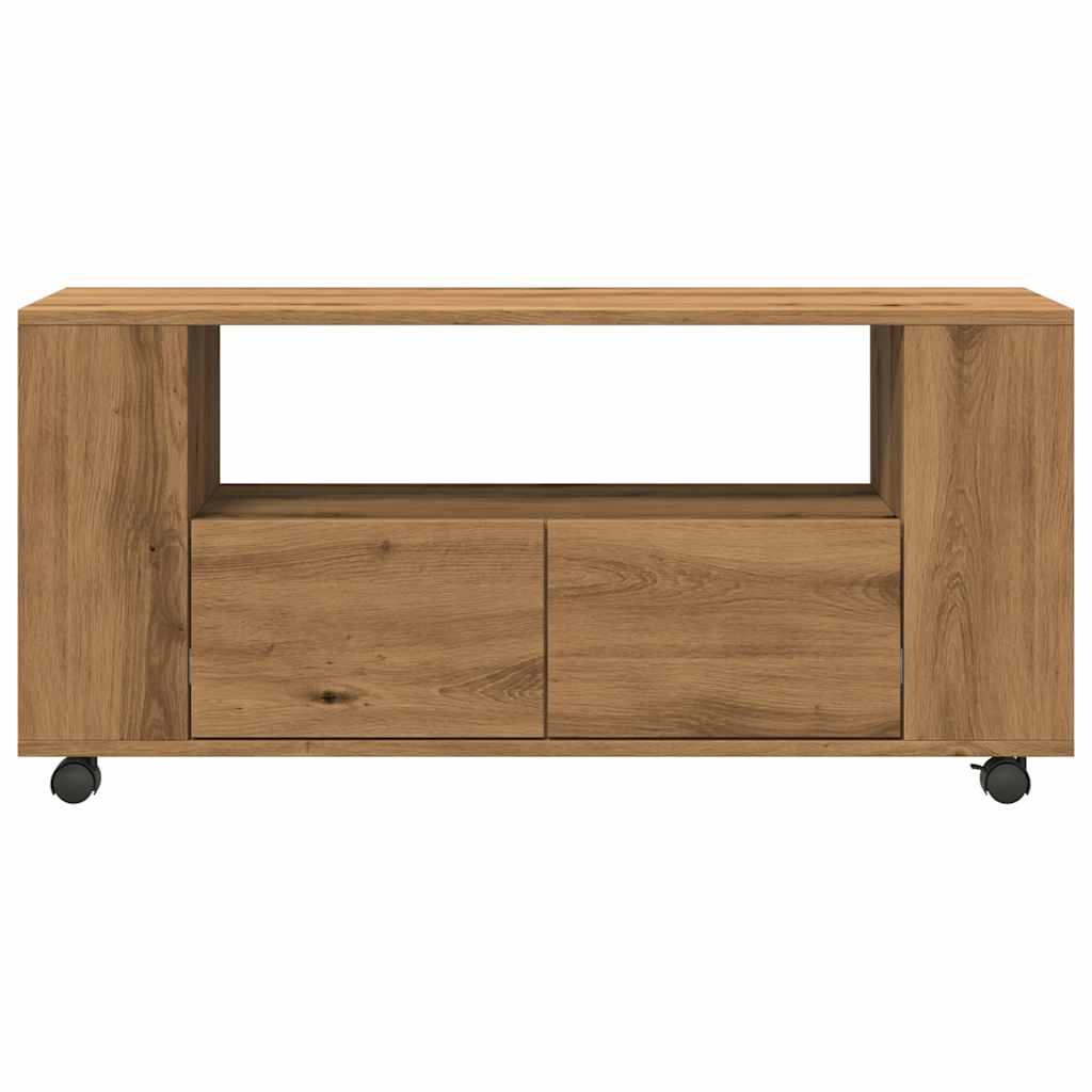 TV-Møbel Artisan Eik TV-benk med hjul 102x34,5x43 cm