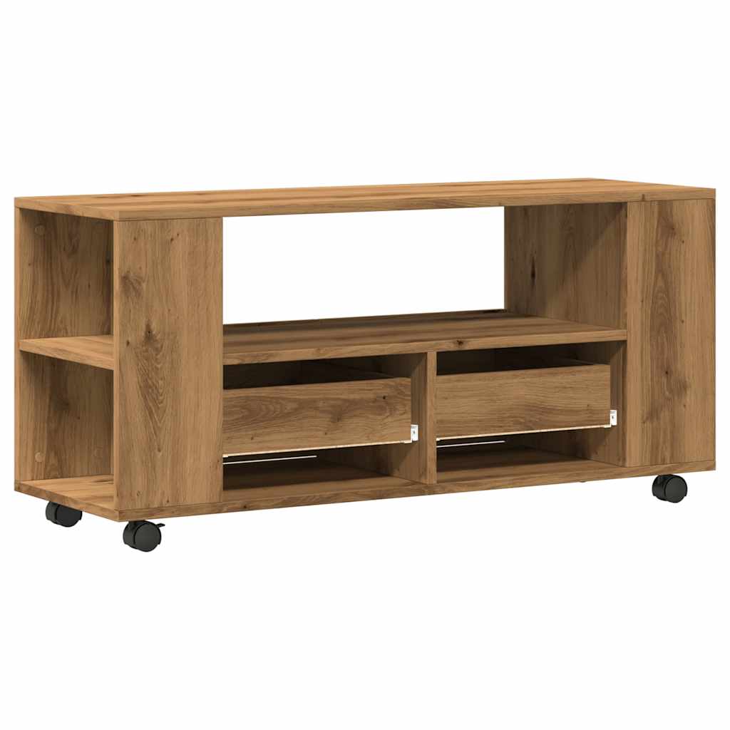 TV-Møbel Artisan Eik TV-benk med hjul 102x34,5x43 cm