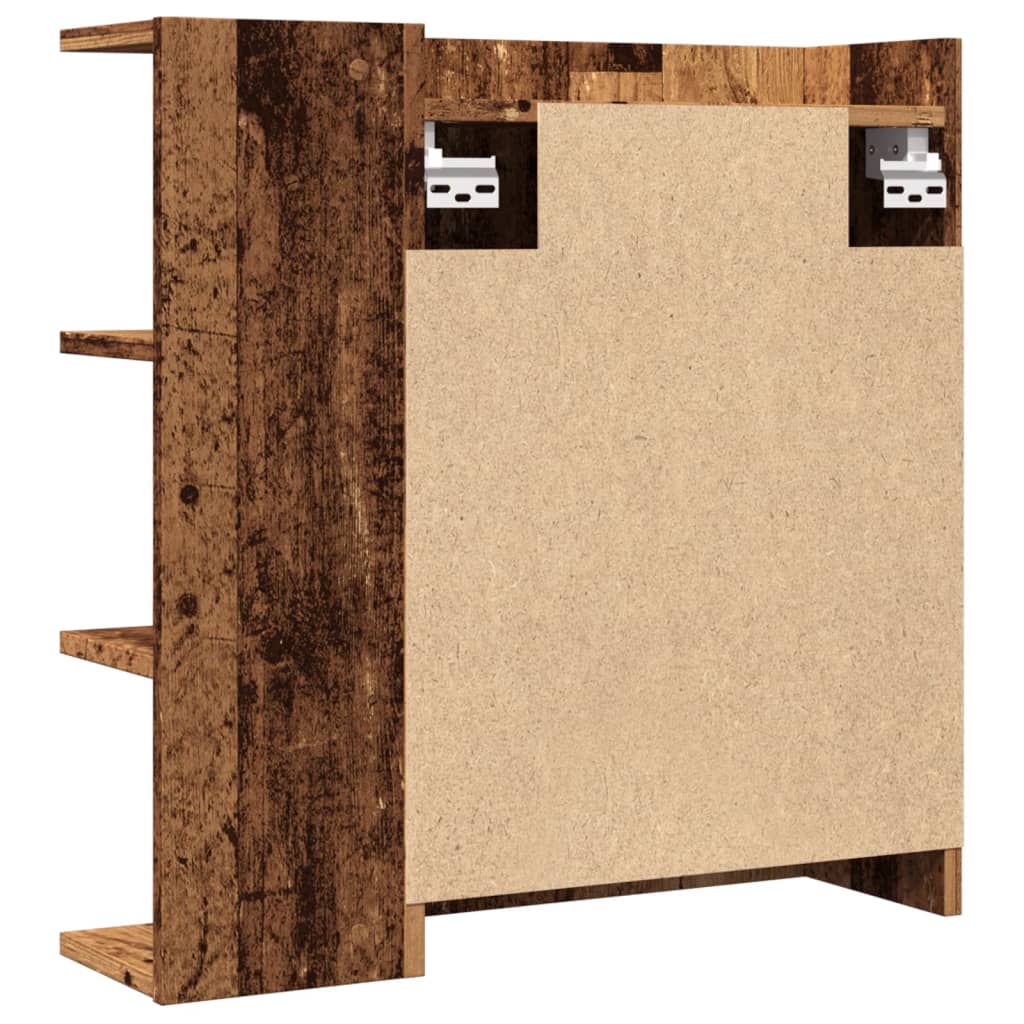 Baderomsspeil Speilskap til baderom Gammelt Tre 62,5x20,5x64cm