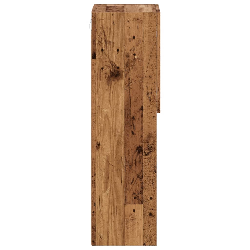 TV-Møbel Gammelt Tre Tv-benk med LED-lys 30,5x30x102 cm