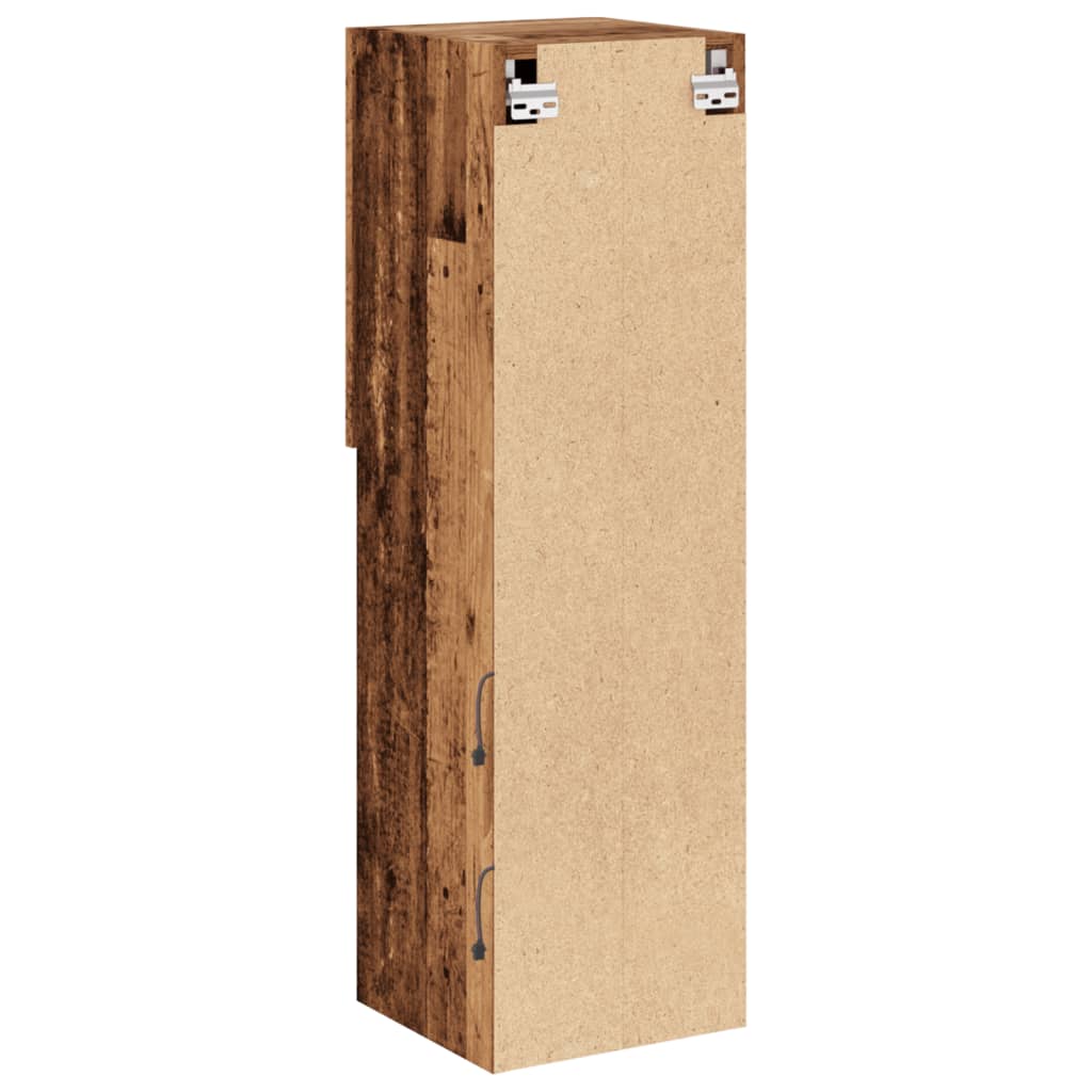 TV-Møbel Gammelt Tre Tv-benk med LED-lys 30,5x30x102 cm