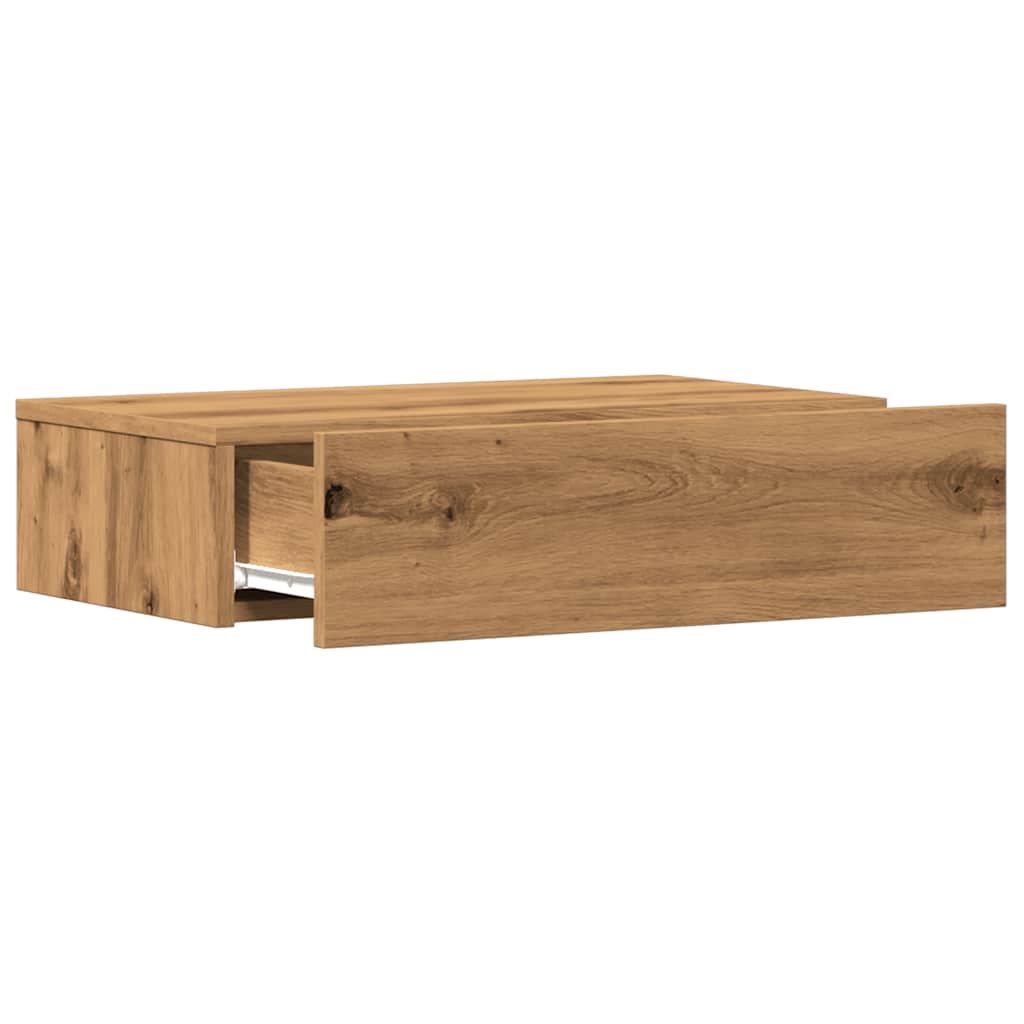 TV-Møbel Artisan Eik Tv-benker med LED-lys 2 stk 60x35x15,5 cm