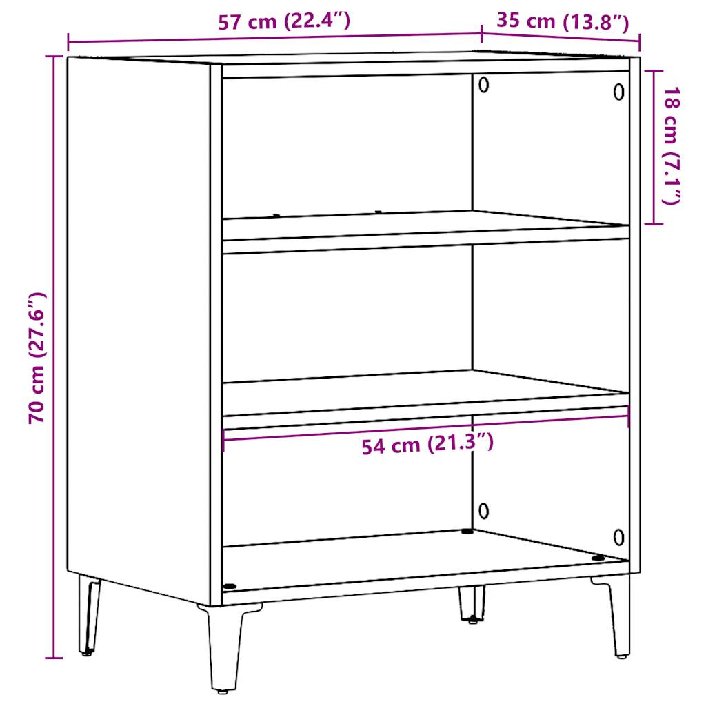 Skjenk Gammelt Tre 57x35x75 cm