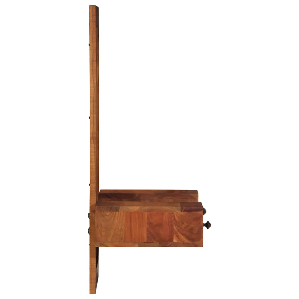 Veggspeil heltre akasie med skuffer 60x33x90 cm heltre akasie