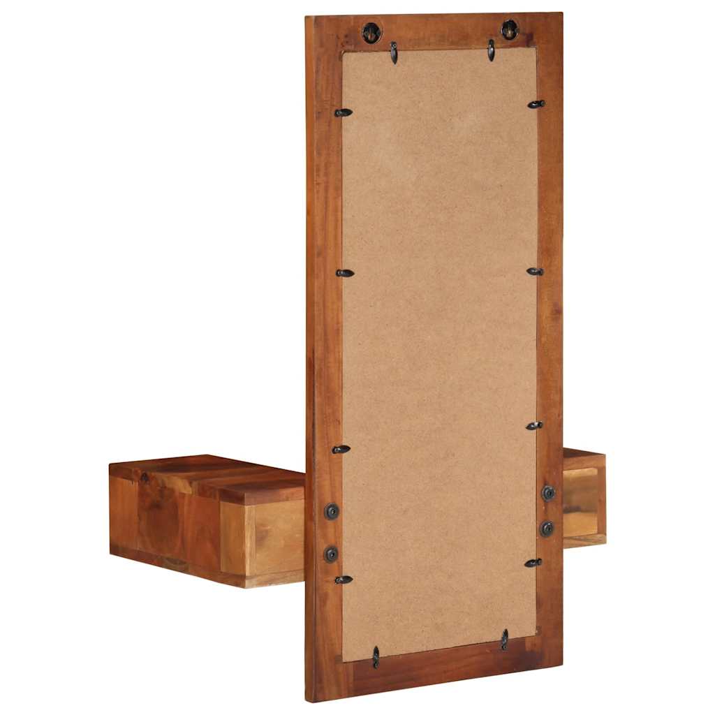 Veggspeil heltre akasie med skuffer 60x33x90 cm heltre akasie