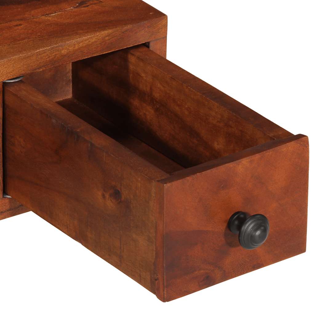 Veggspeil heltre akasie med skuffer 60x33x90 cm heltre akasie