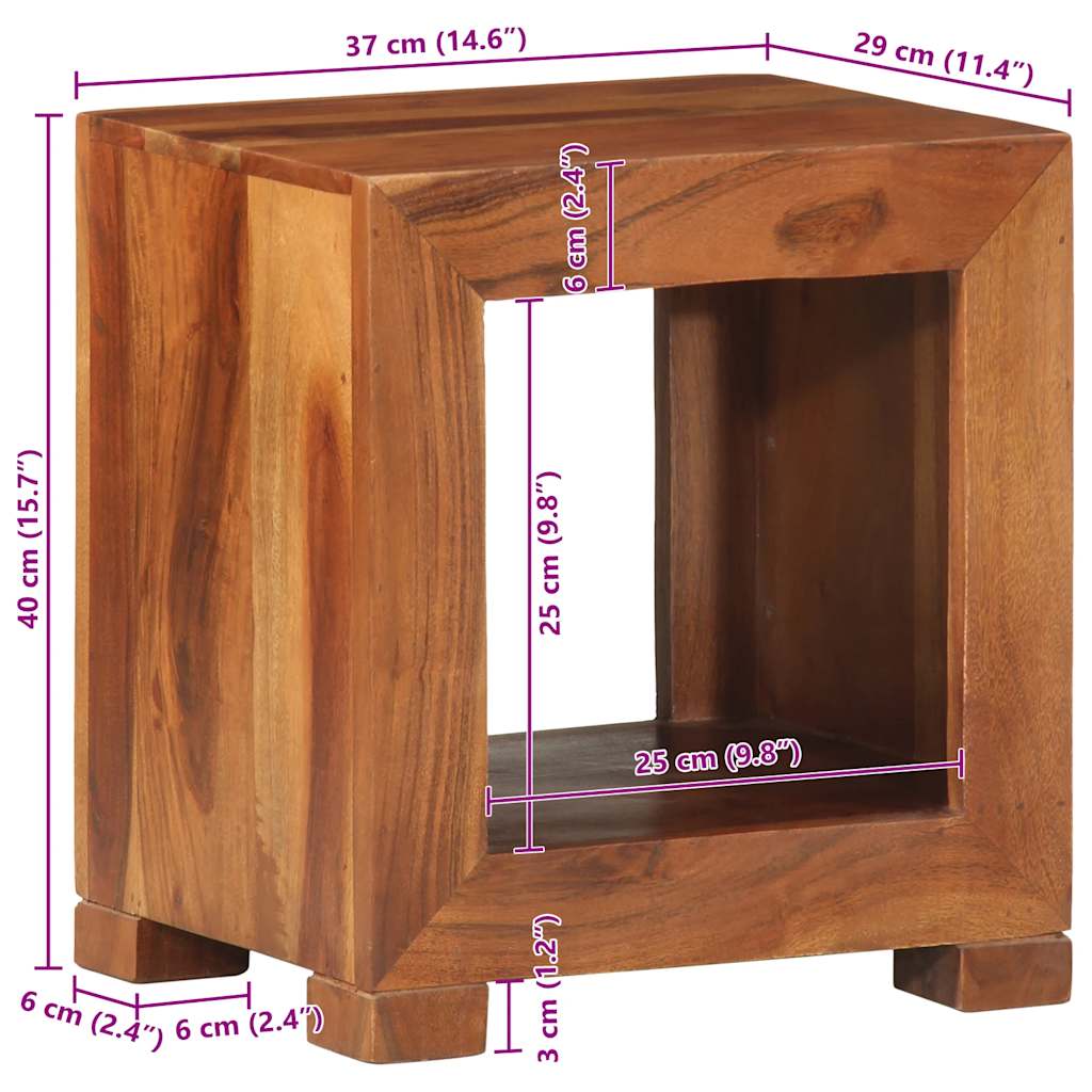 Sidebord Tre 37x29x40 cm heltre akasie
