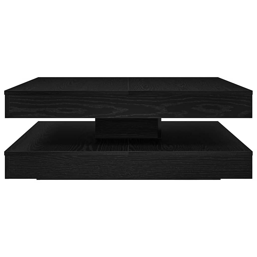 Salongbord Sofabord Svart 360-graders roterbart 90x90x34,5 cm