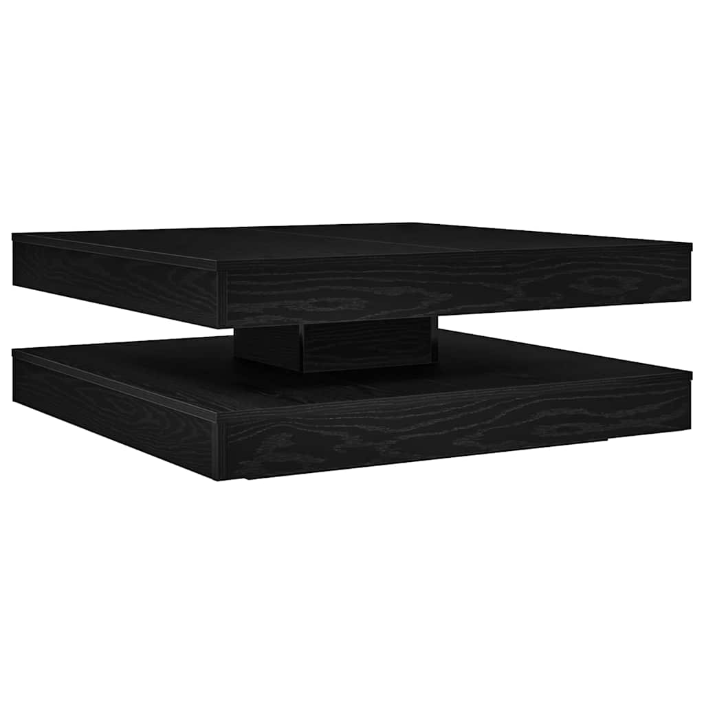 Salongbord Sofabord Svart 360-graders roterbart 90x90x34,5 cm