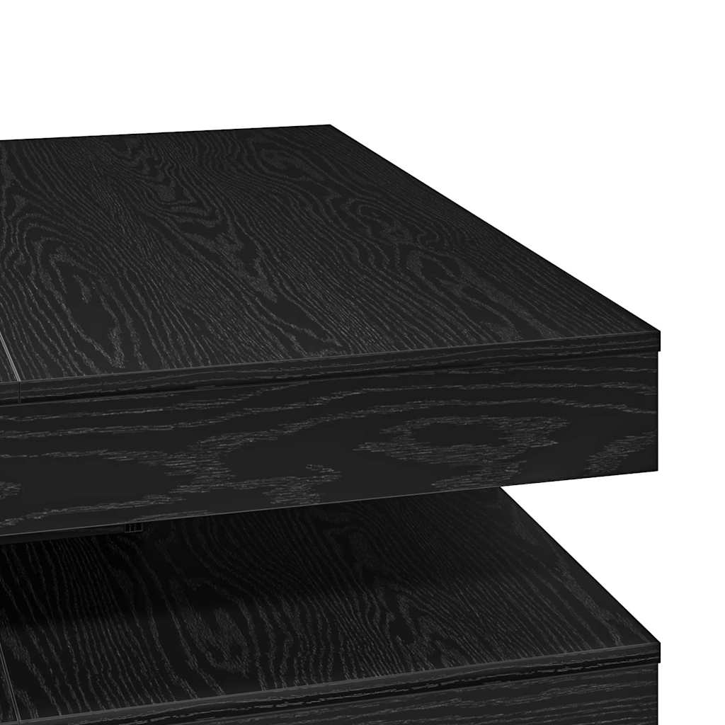 Salongbord Sofabord Svart 360-graders roterbart 90x90x34,5 cm
