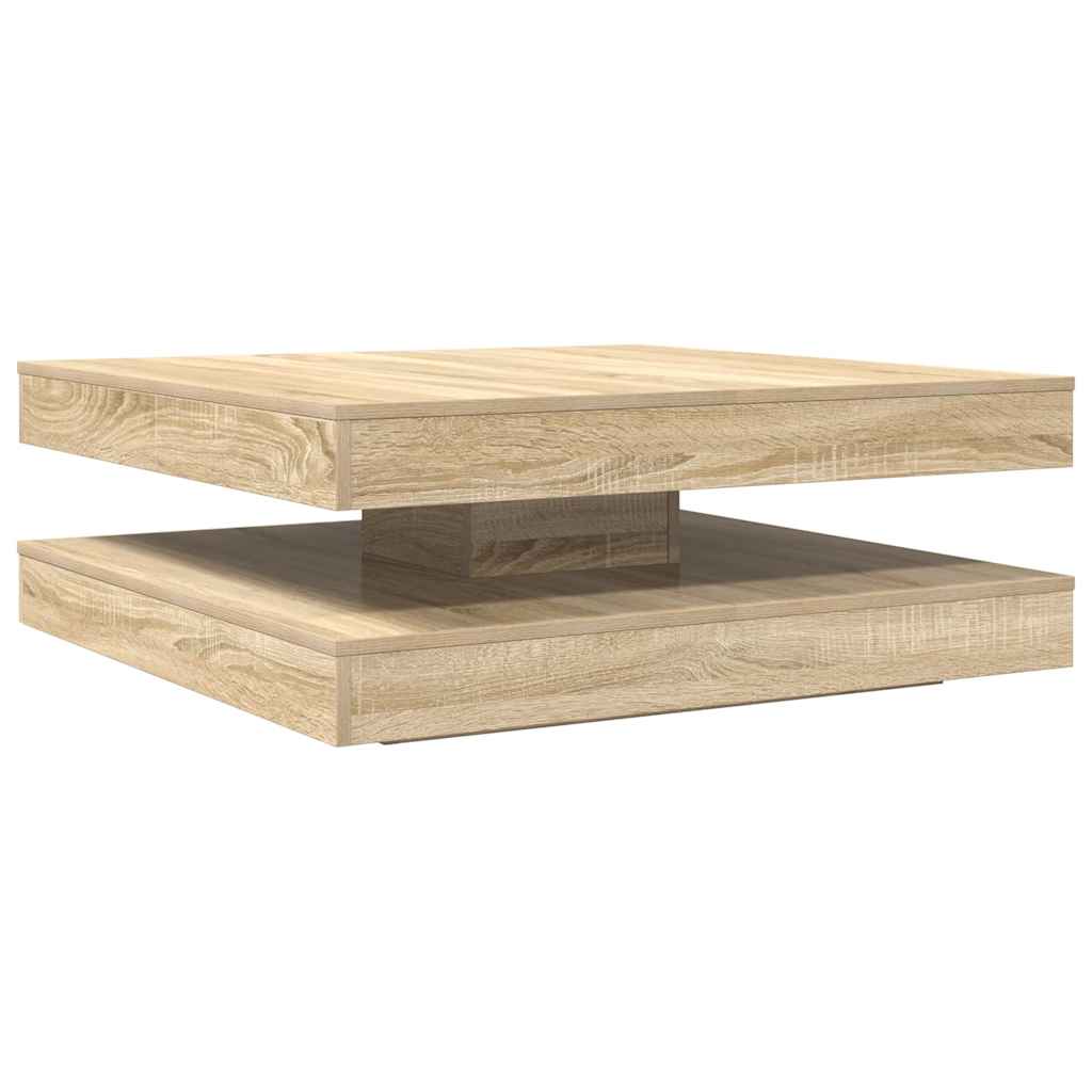 Salongbord Sofabord Sonoma Eik 360-graders roterbart 90x90x34,5 cm