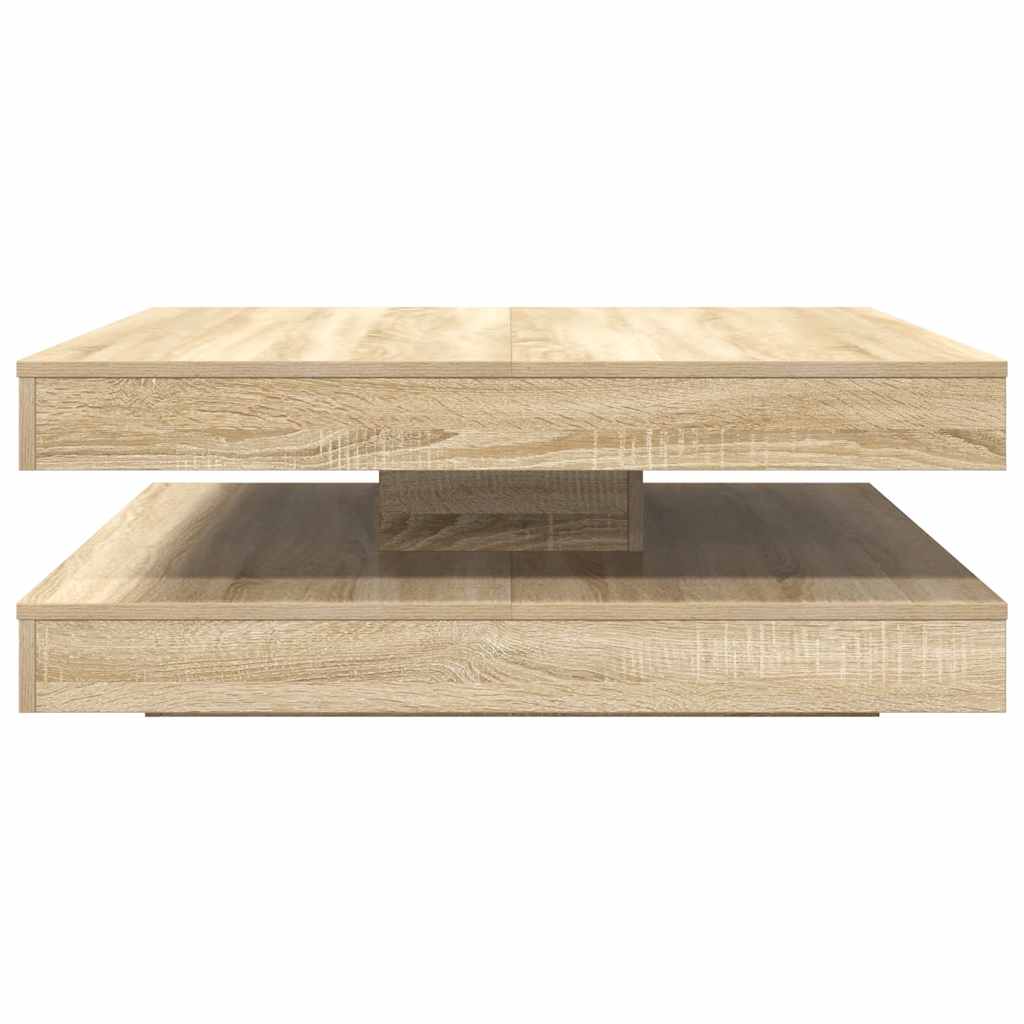 Salongbord Sofabord Sonoma Eik 360-graders roterbart 90x90x34,5 cm