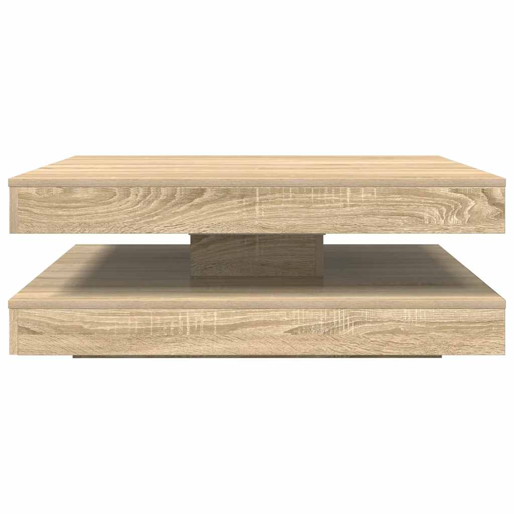 Salongbord Sofabord Sonoma Eik 360-graders roterbart 90x90x34,5 cm