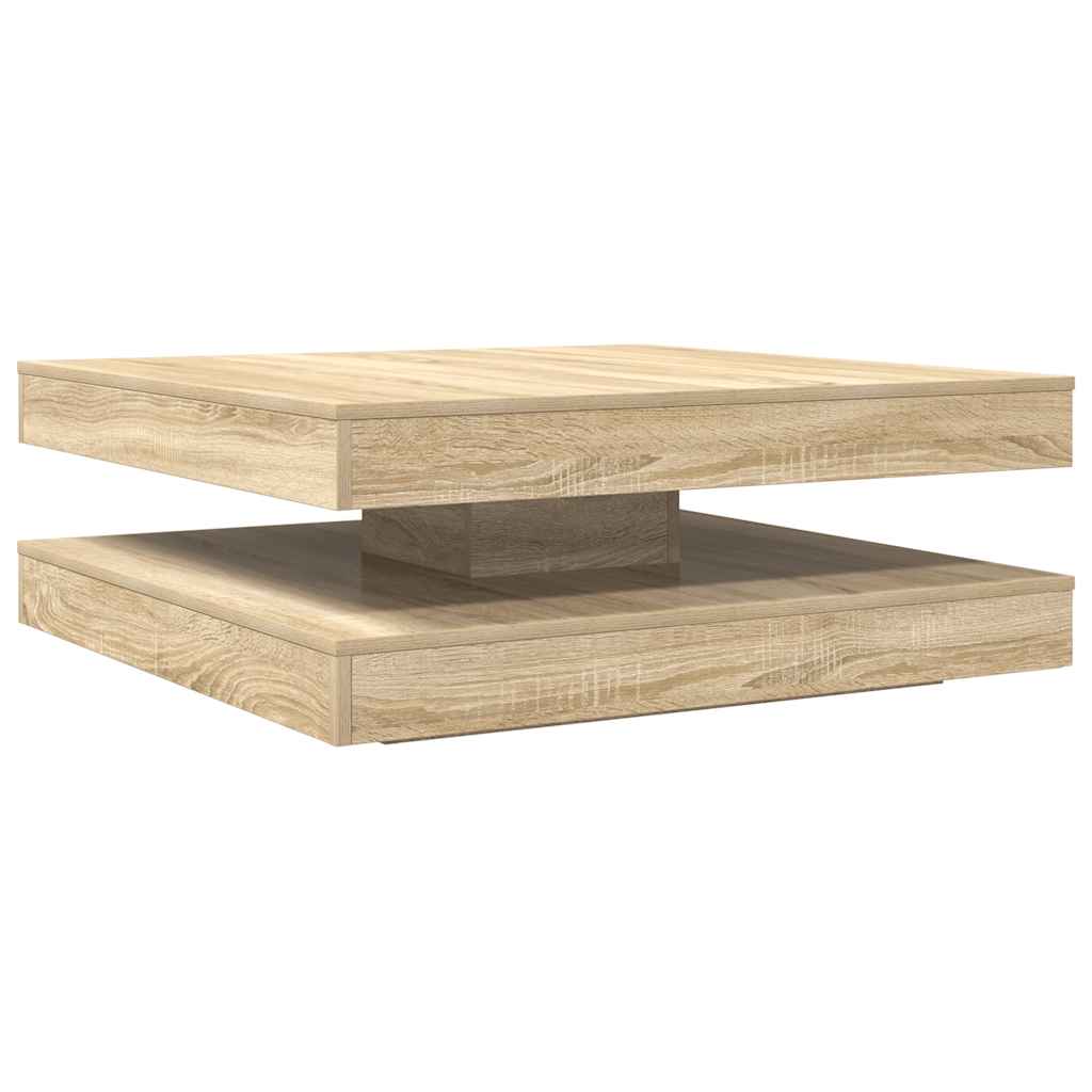 Salongbord Sofabord Sonoma Eik 360-graders roterbart 90x90x34,5 cm