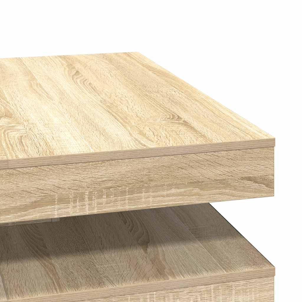 Salongbord Sofabord Sonoma Eik 360-graders roterbart 90x90x34,5 cm