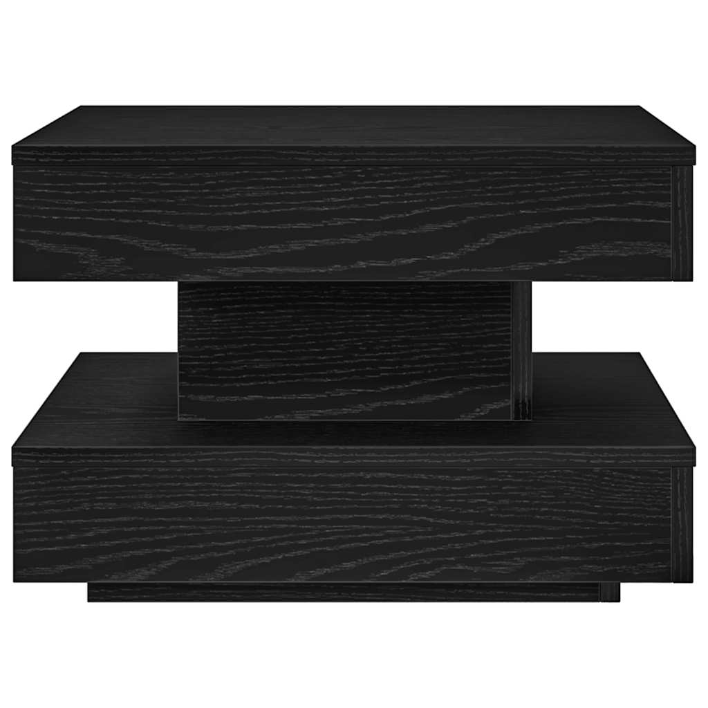 Salongbord Sofabord Svart 360-graders roterbart 50x50x34,5 cm