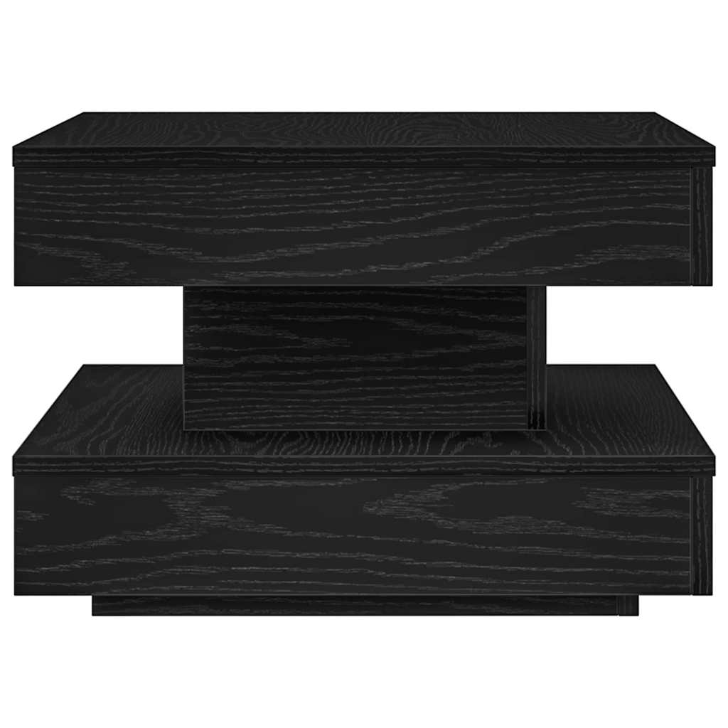 Salongbord Sofabord Svart 360-graders roterbart 50x50x34,5 cm