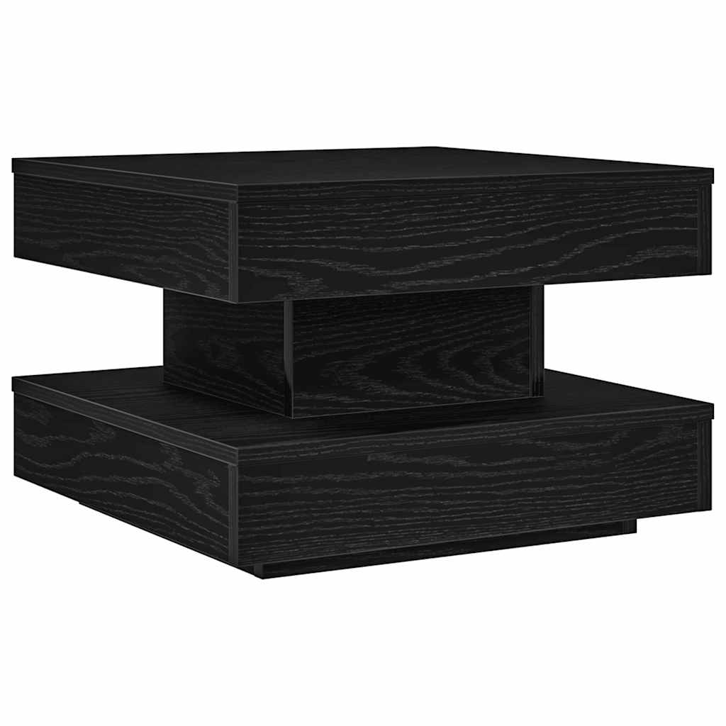 Salongbord Sofabord Svart 360-graders roterbart 50x50x34,5 cm