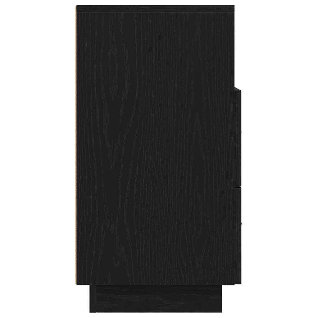 Nattbord Sengbord Svart med 2 skuffer 36x36x68 cm