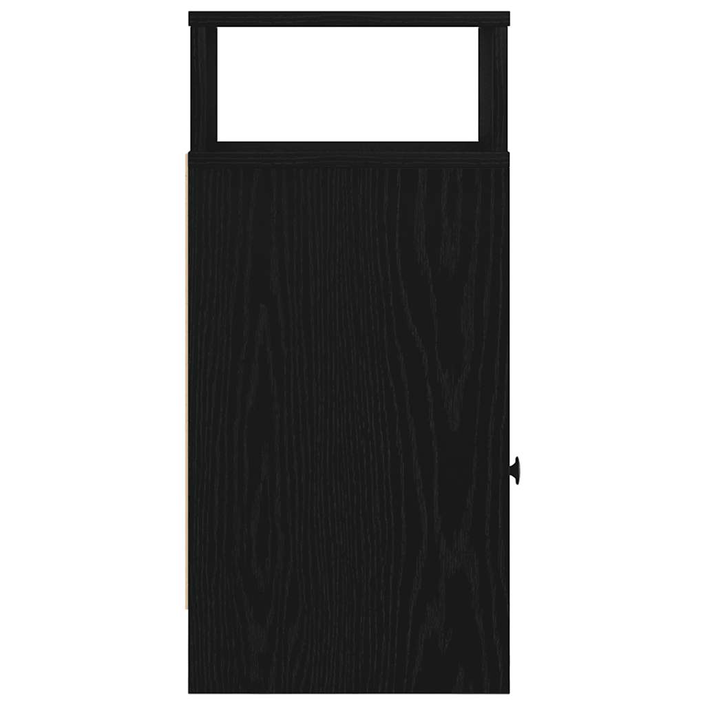 Nattbord Sengbord Svart med skuff 25x31x66 cm