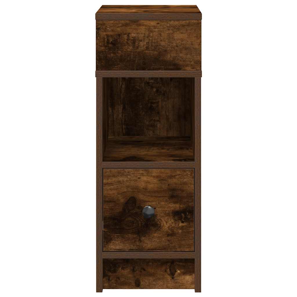 Nattbord Sengbord Røkt Eik med skuff 25x31x66 cm