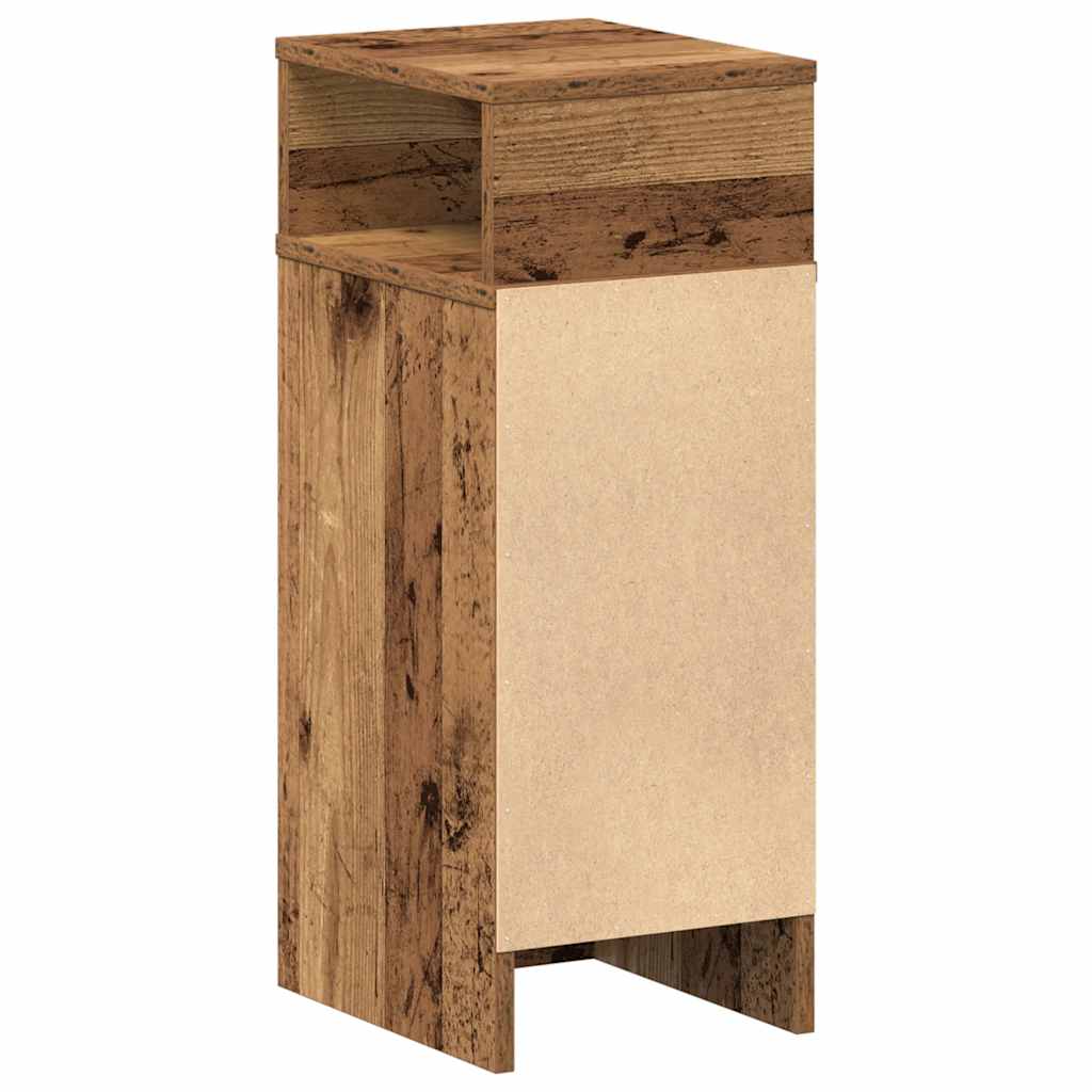 Nattbord med skuff gammelt tre 25x31x66 cm