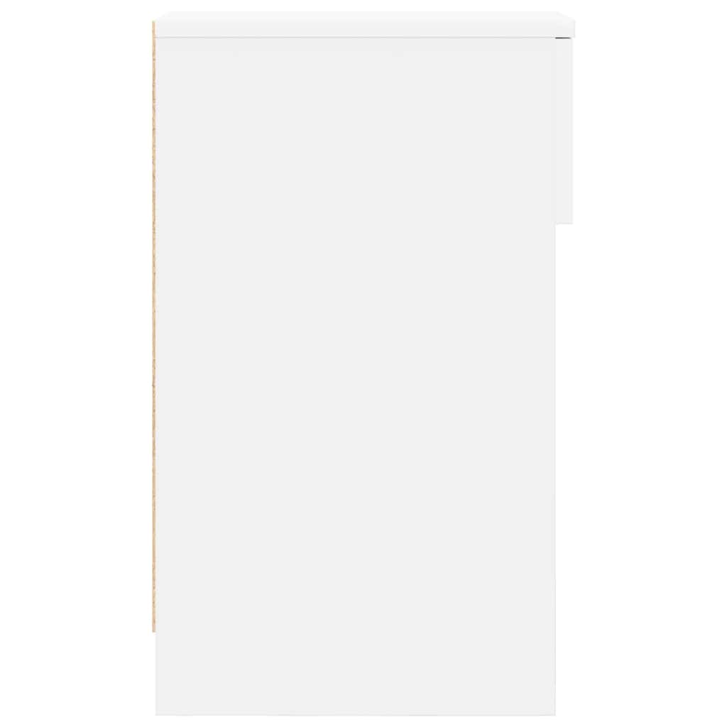 Nattbord Sengbord Hvit med skuff 20x36x60 cm